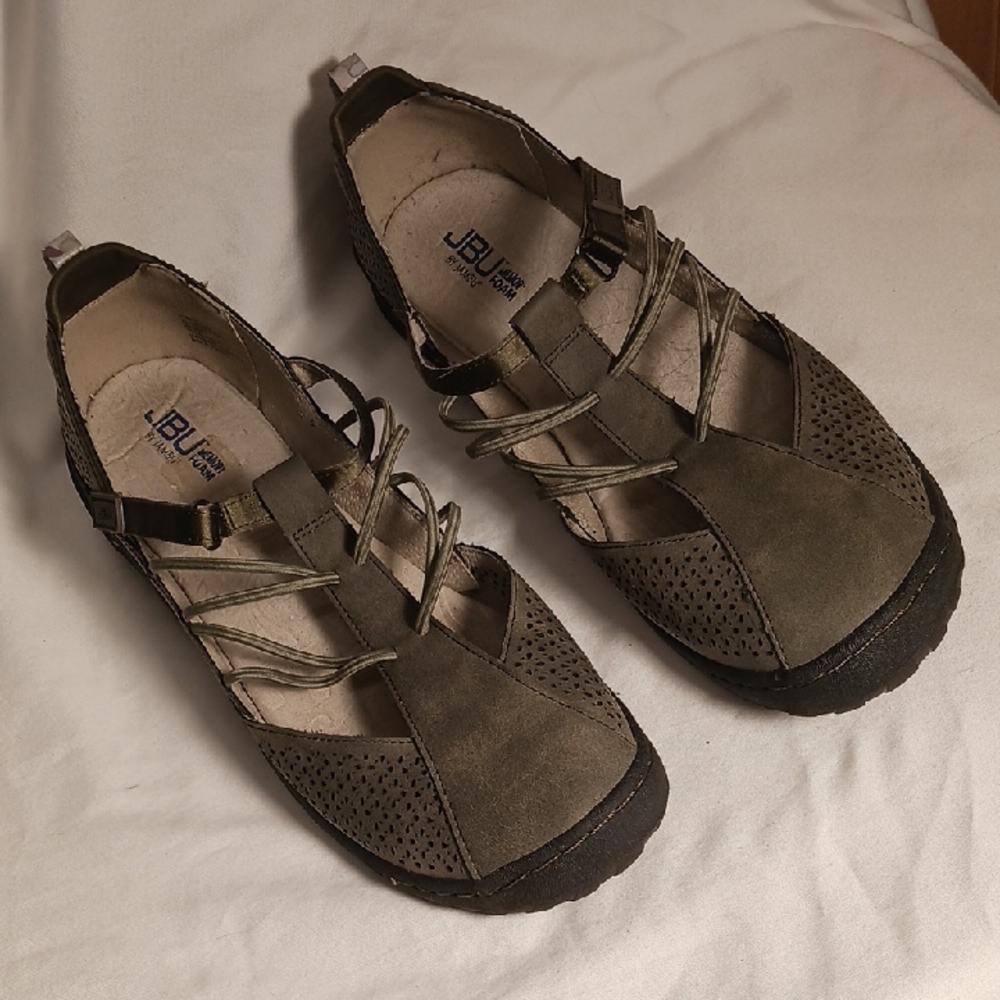 JBU by Jambu Olive Green Strappy Sandals